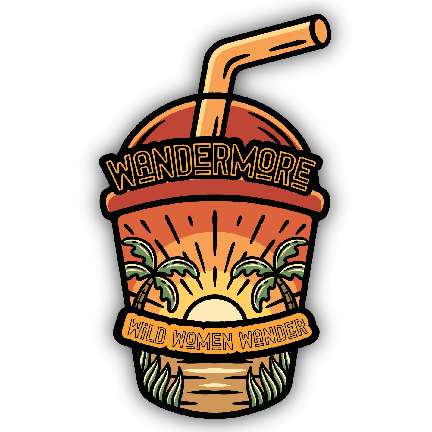 Nautical Scene Sticker Encouraging People to Get Lost by Wild Women Wander