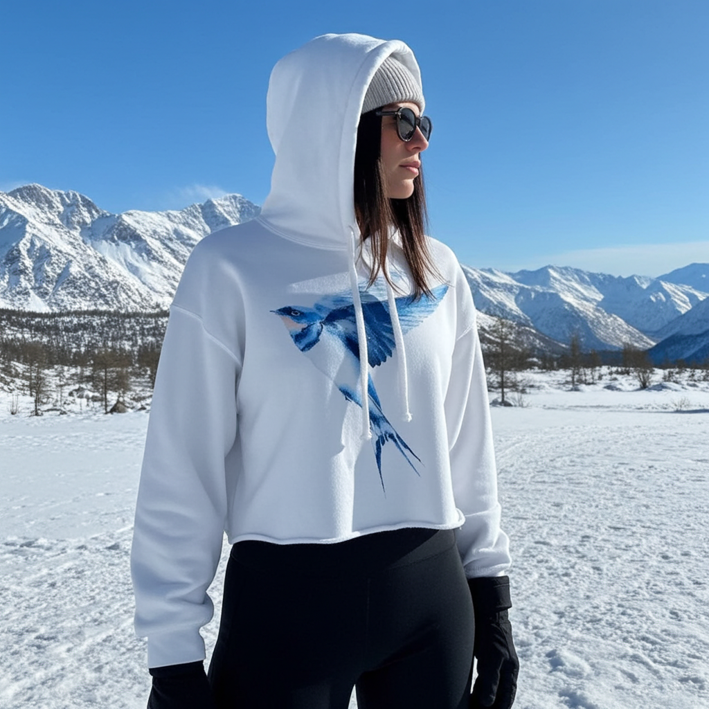 Winter Blues - Cropped Hoodie