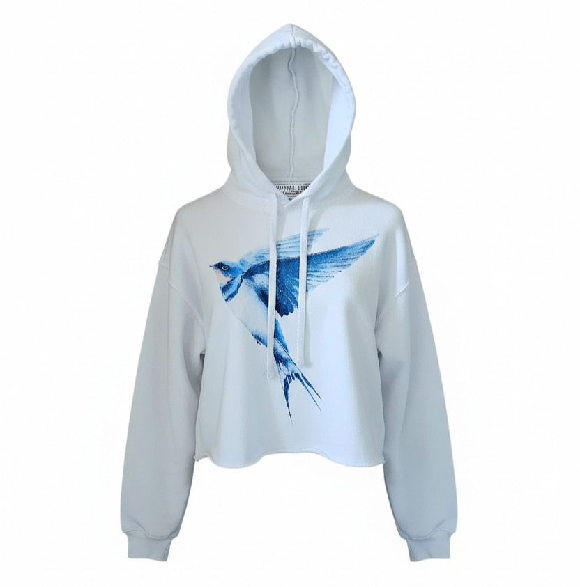 Winter Blues - Cropped Hoodie